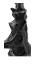 Éléphant dansant en édition limitée (55 ex. ), cristal noir noir - Lalique